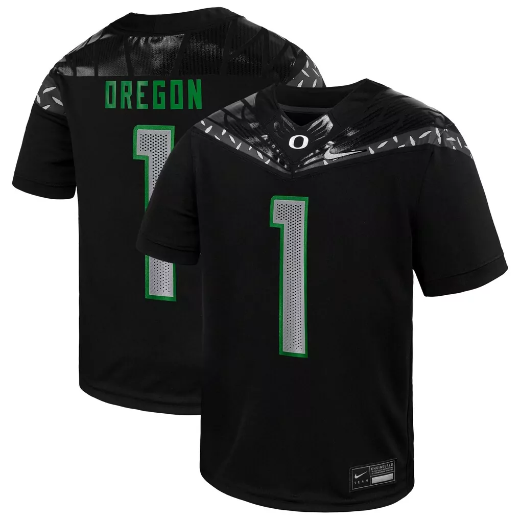 1 oregon ducks nike youth alternate replica football jersey apple green