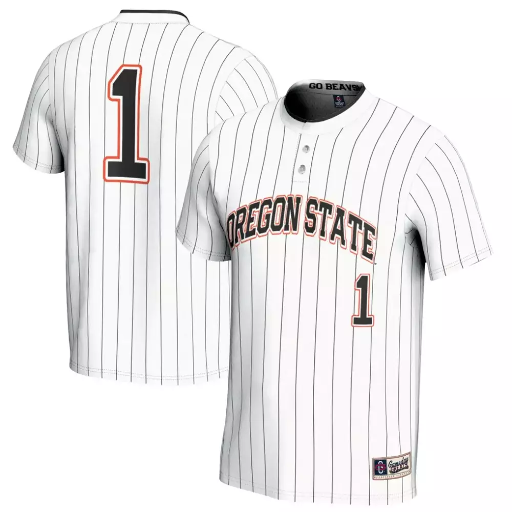 1 oregon state beavers gameday greats unisex softball fashion jersey white
