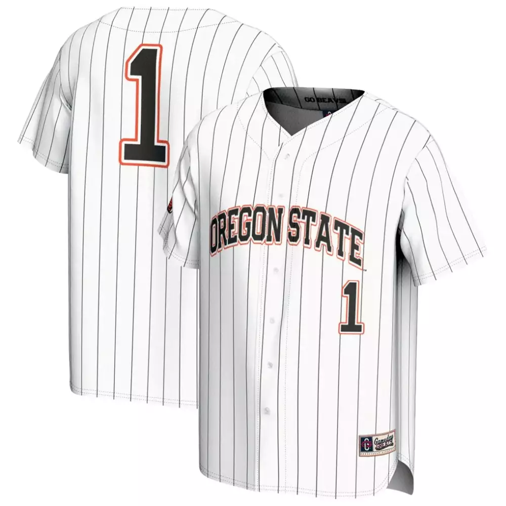 1 oregon state beavers gameday greats youth lightweight baseball fashion jersey white