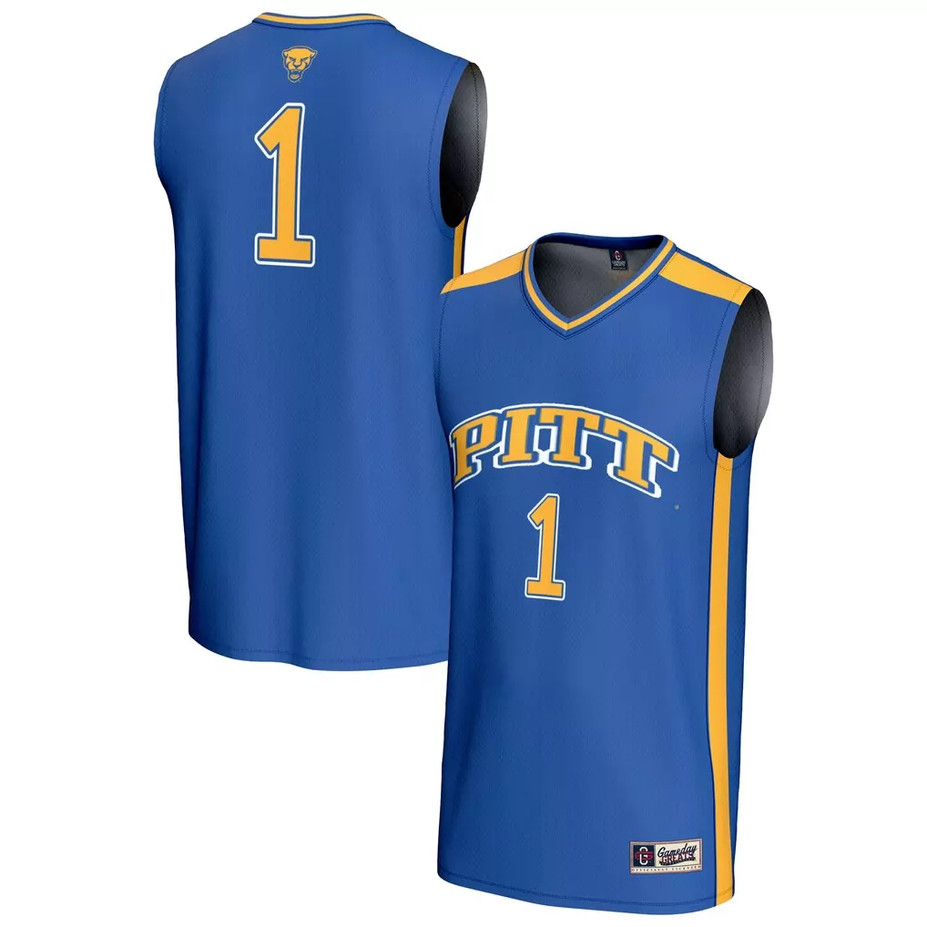 1 pitt panthers gameday greats unisex lightweight collegiate baseball fashion jersey royal