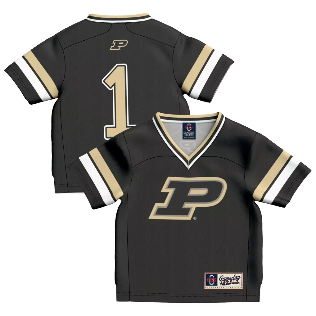1 purdue boilermakers gameday greats endzone football jersey gold