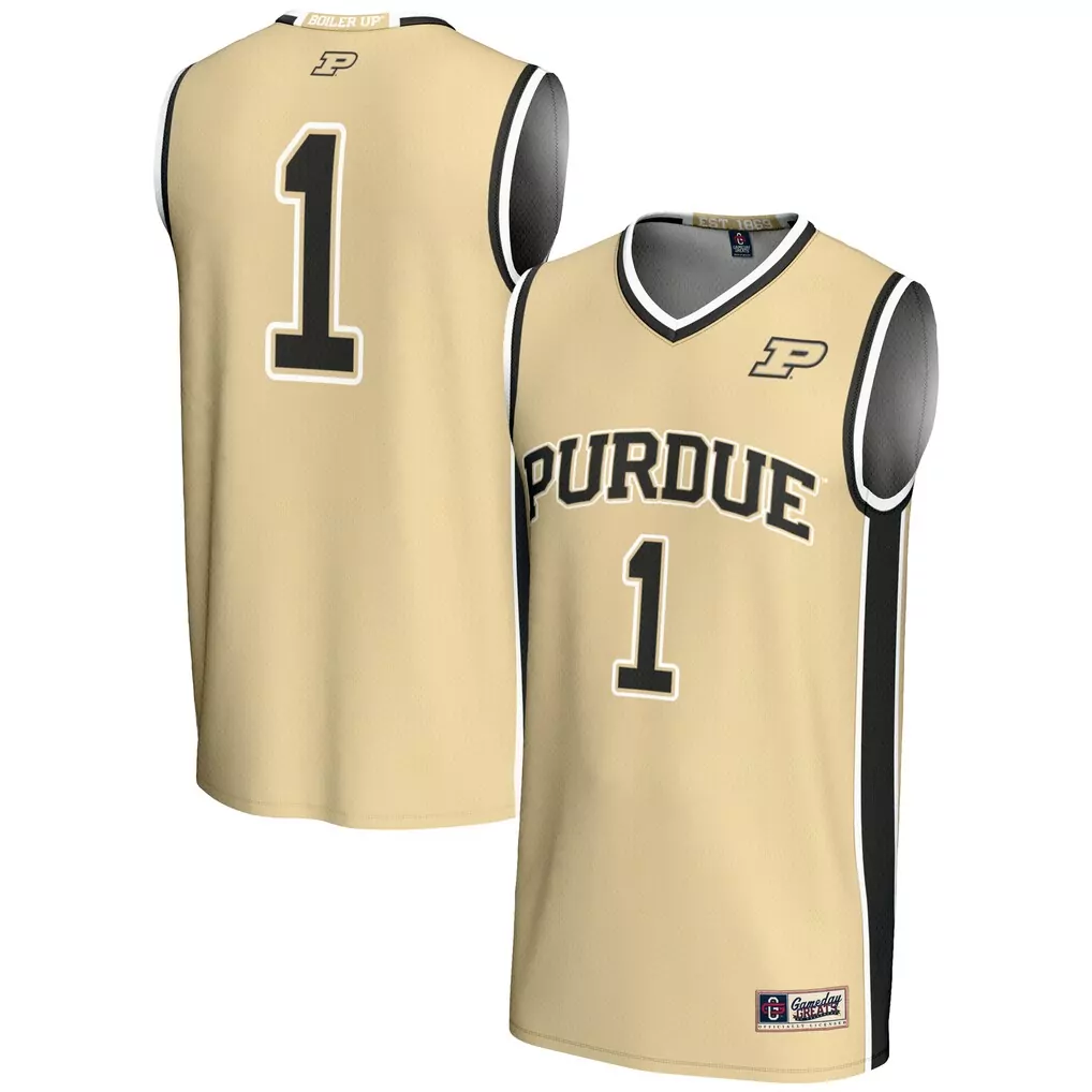 1 purdue boilermakers gameday greats lightweight basketball jersey black