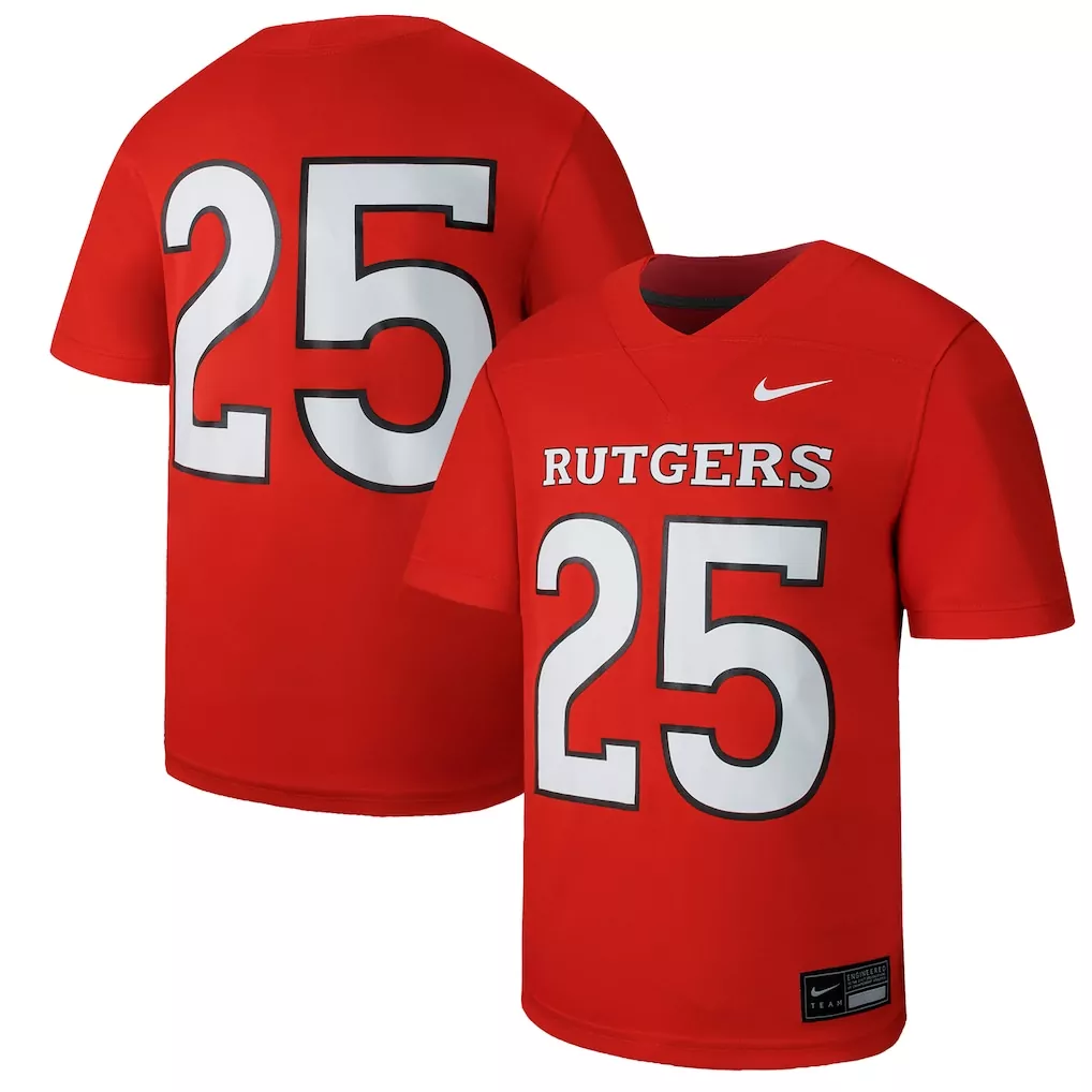 1 rutgers scarlet knights nike youth untouchable replica game jersey scarlet