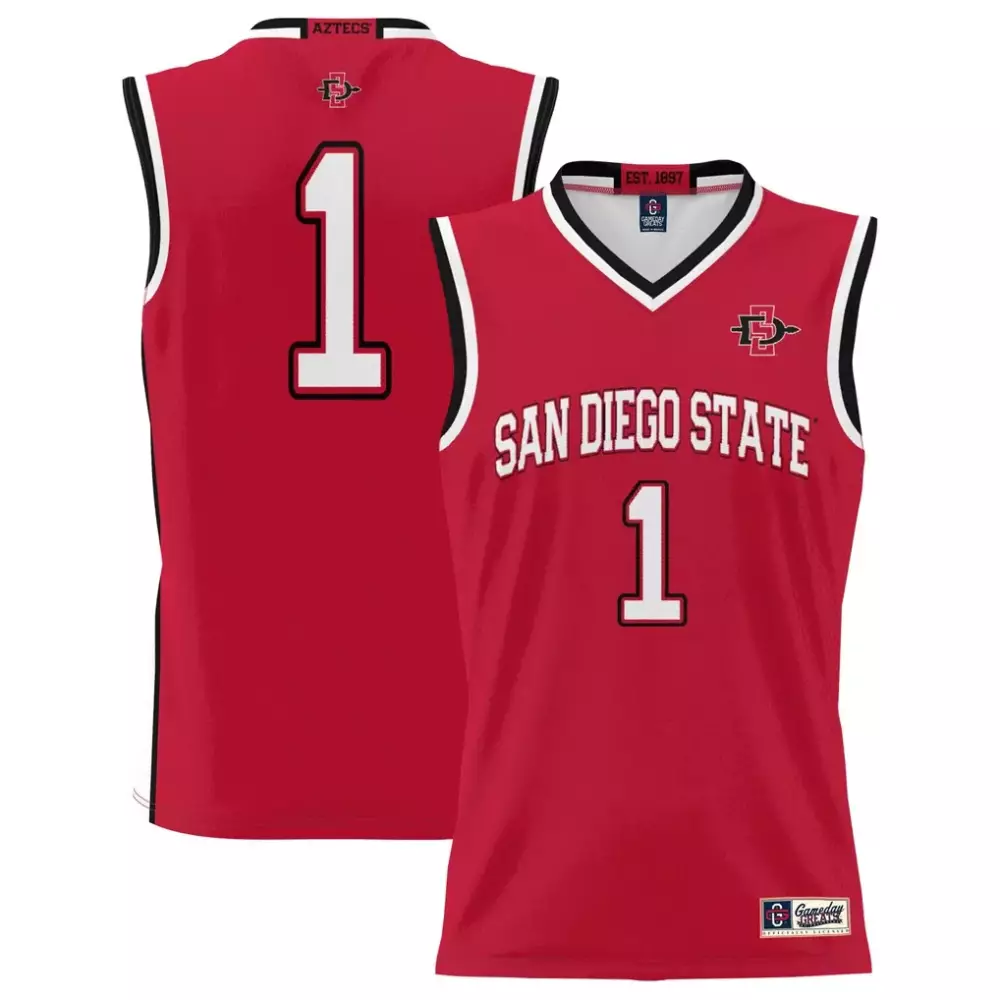 1 san diego state aztecs gameday greats lightweight basketball fashion jersey black