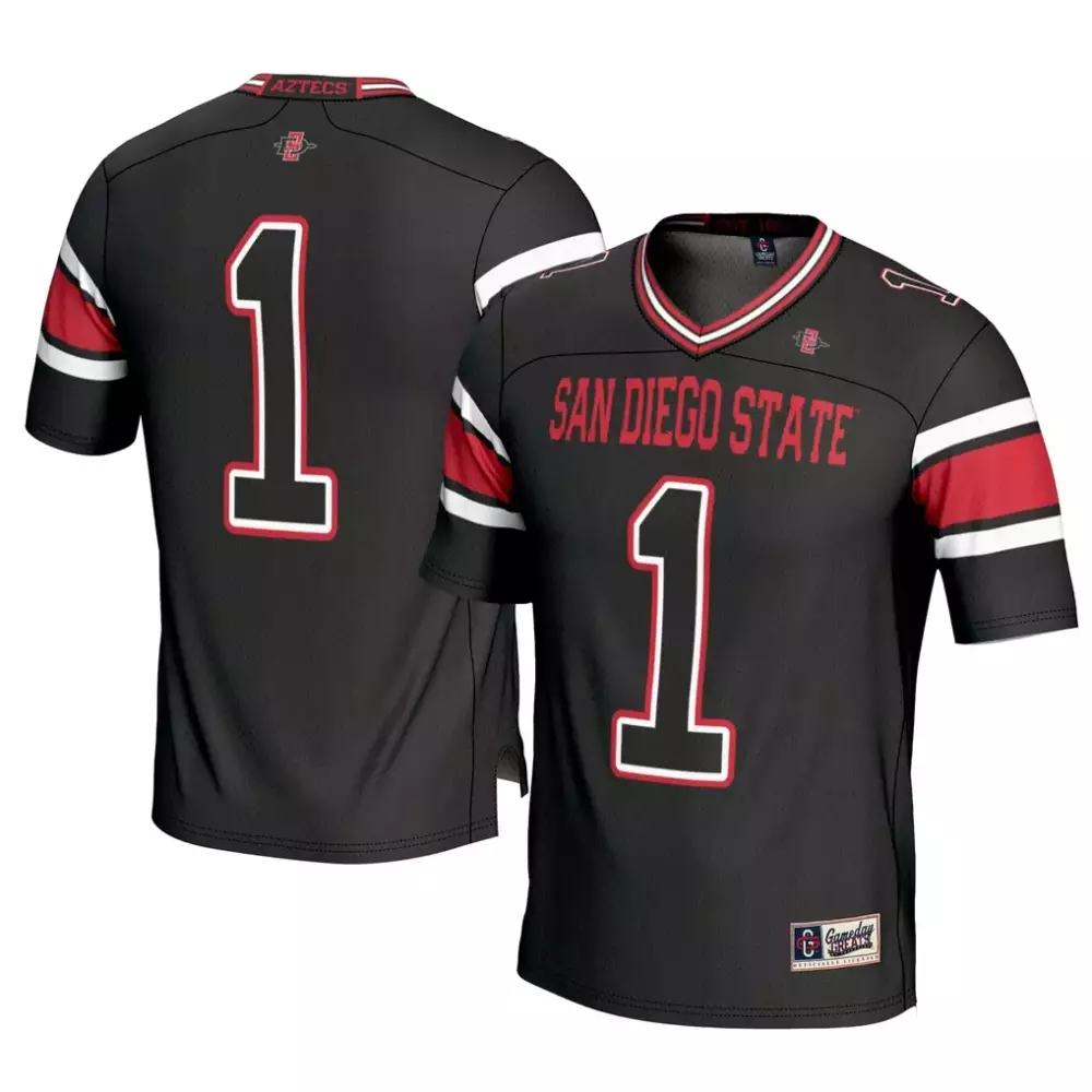 1 san diego state aztecs gameday greats youth football jersey black