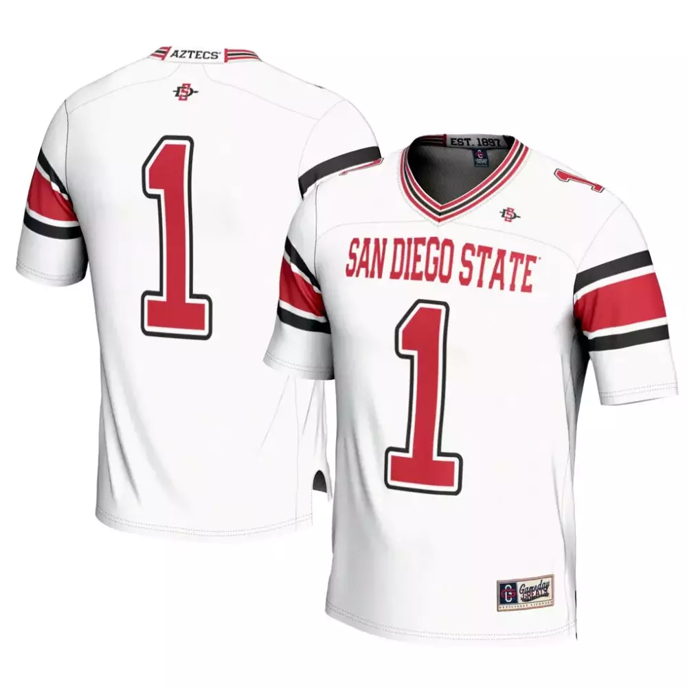 1 san diego state aztecs gameday greats youth football jersey black