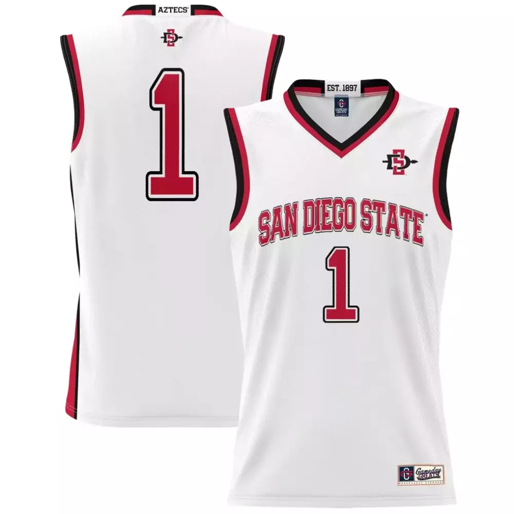 1 san diego state aztecs gameday greats youth lightweight basketball fashion jersey black