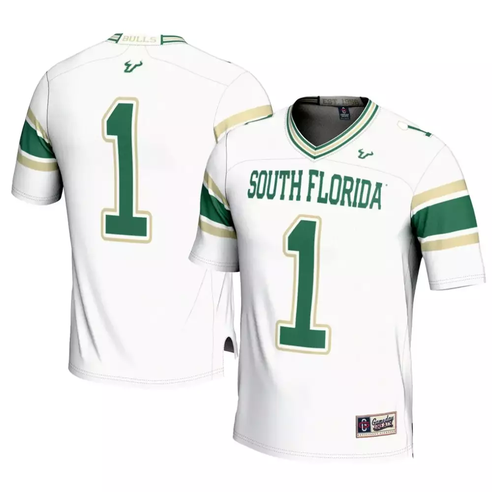 1 south florida bulls gameday greats football jersey green