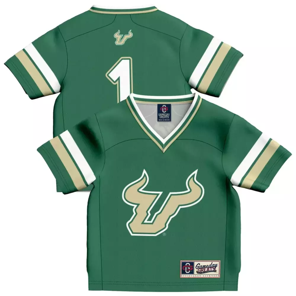 1 south florida bulls gameday greats football jersey green