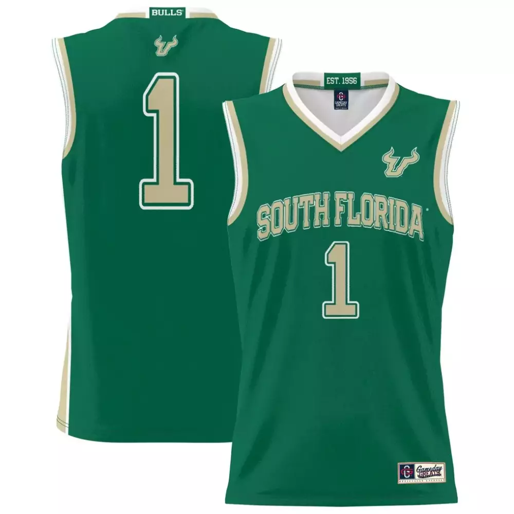 1 south florida bulls gameday greats unisex lightweight basketball jersey green