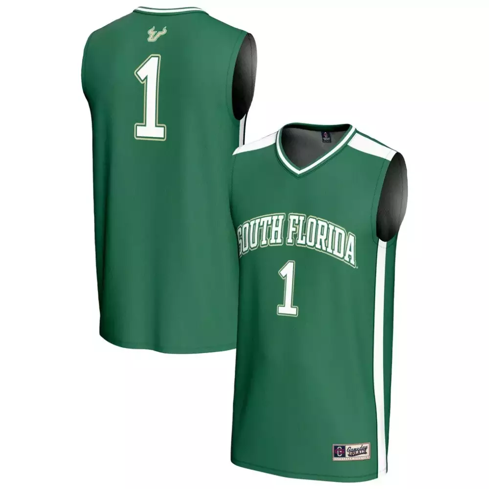 1 south florida bulls gameday greats youth lightweight basketball jersey black