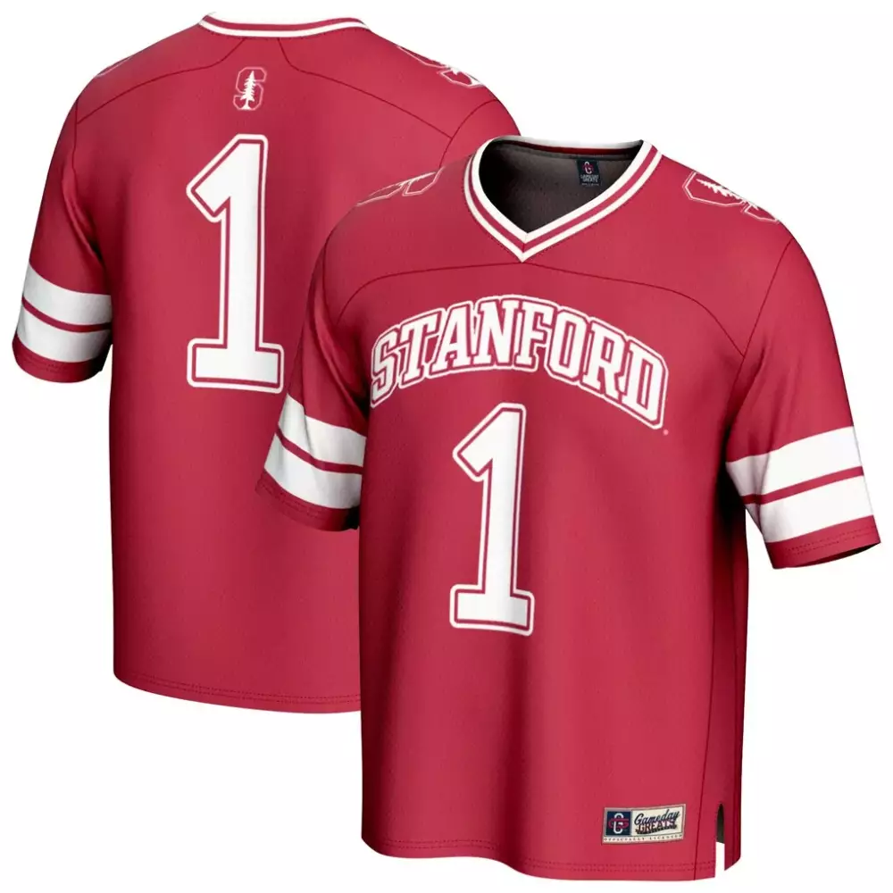 1 stanford cardinal gameday greats unisex lightweight soccer fashion jersey black