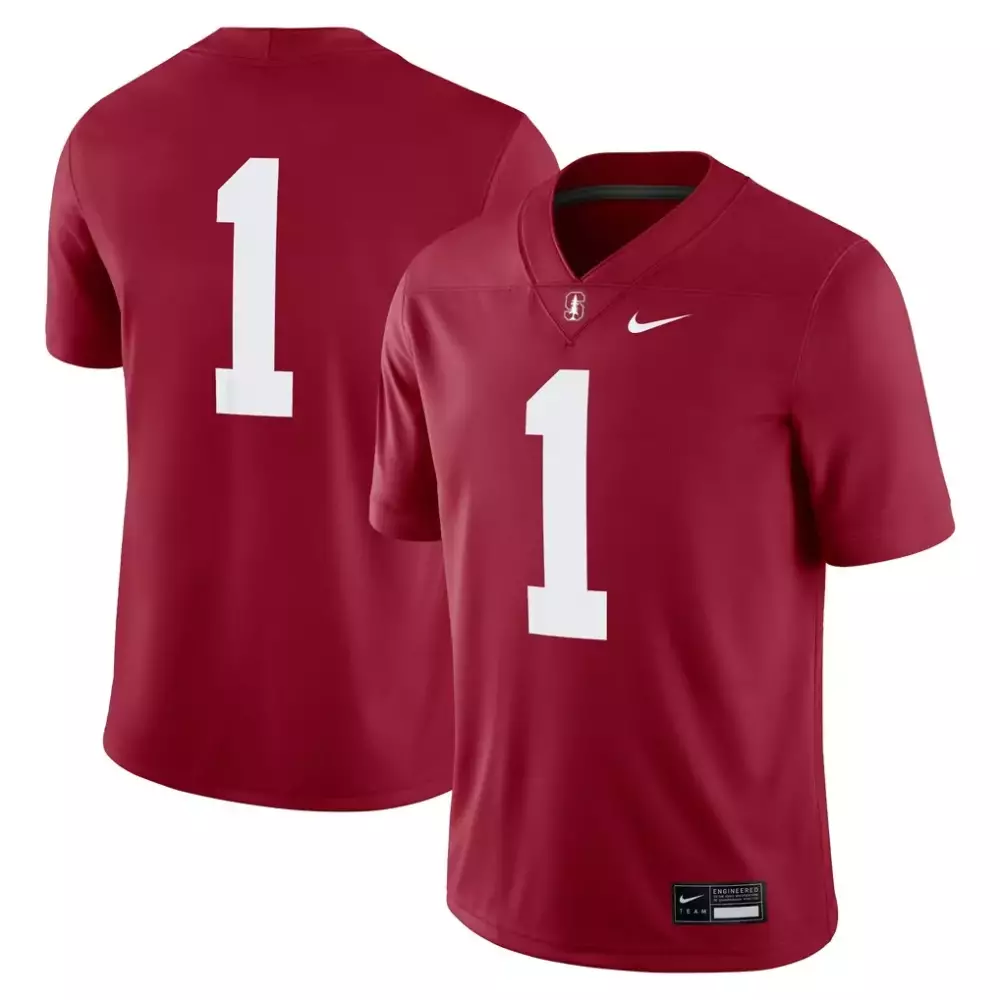 1 stanford cardinal nike alternate game jersey black