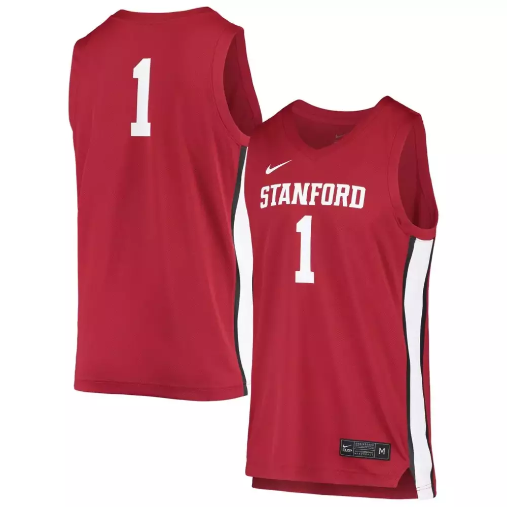 1 stanford cardinal nike alternate game jersey black
