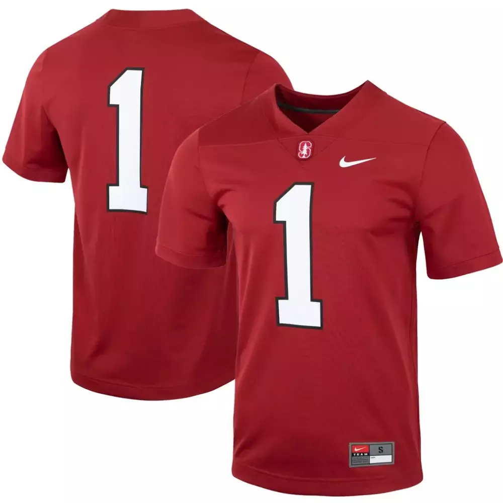 1 stanford cardinal nike alternate game jersey black