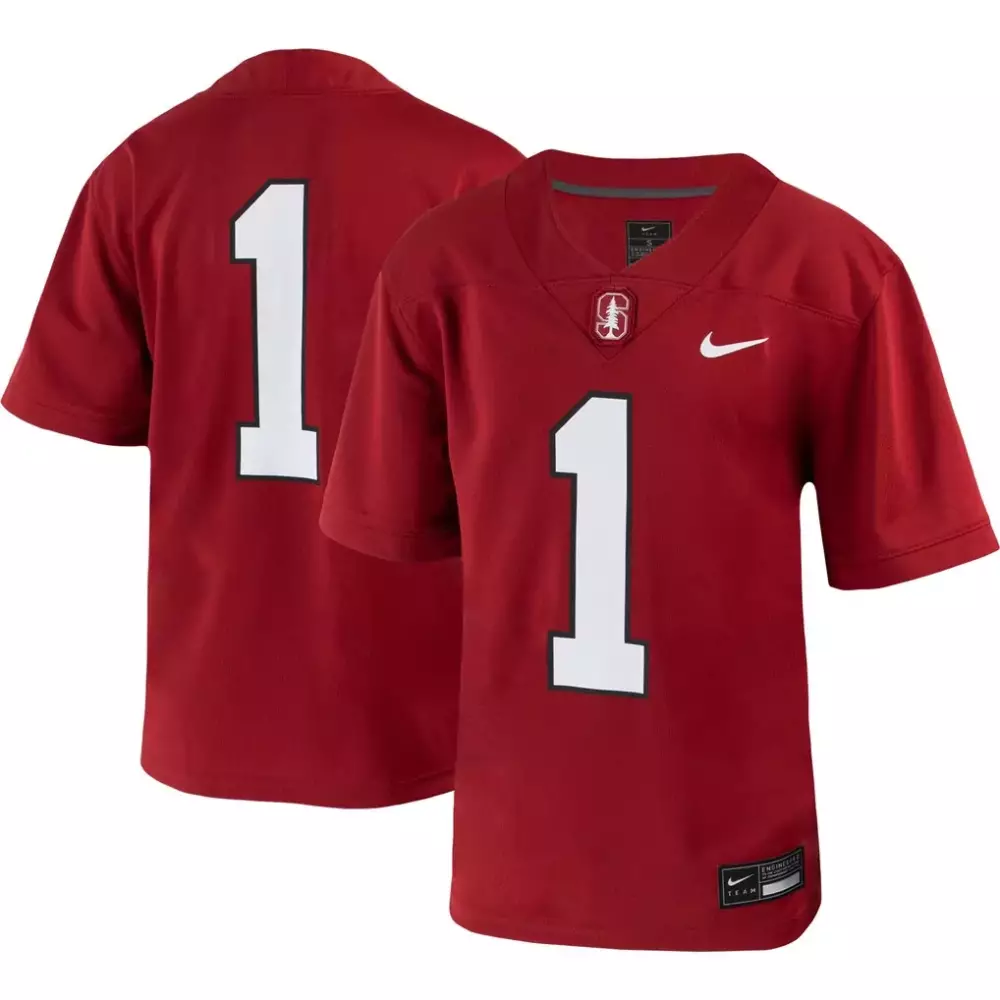 1 stanford cardinal nike youth home untouchable jersey cardinal