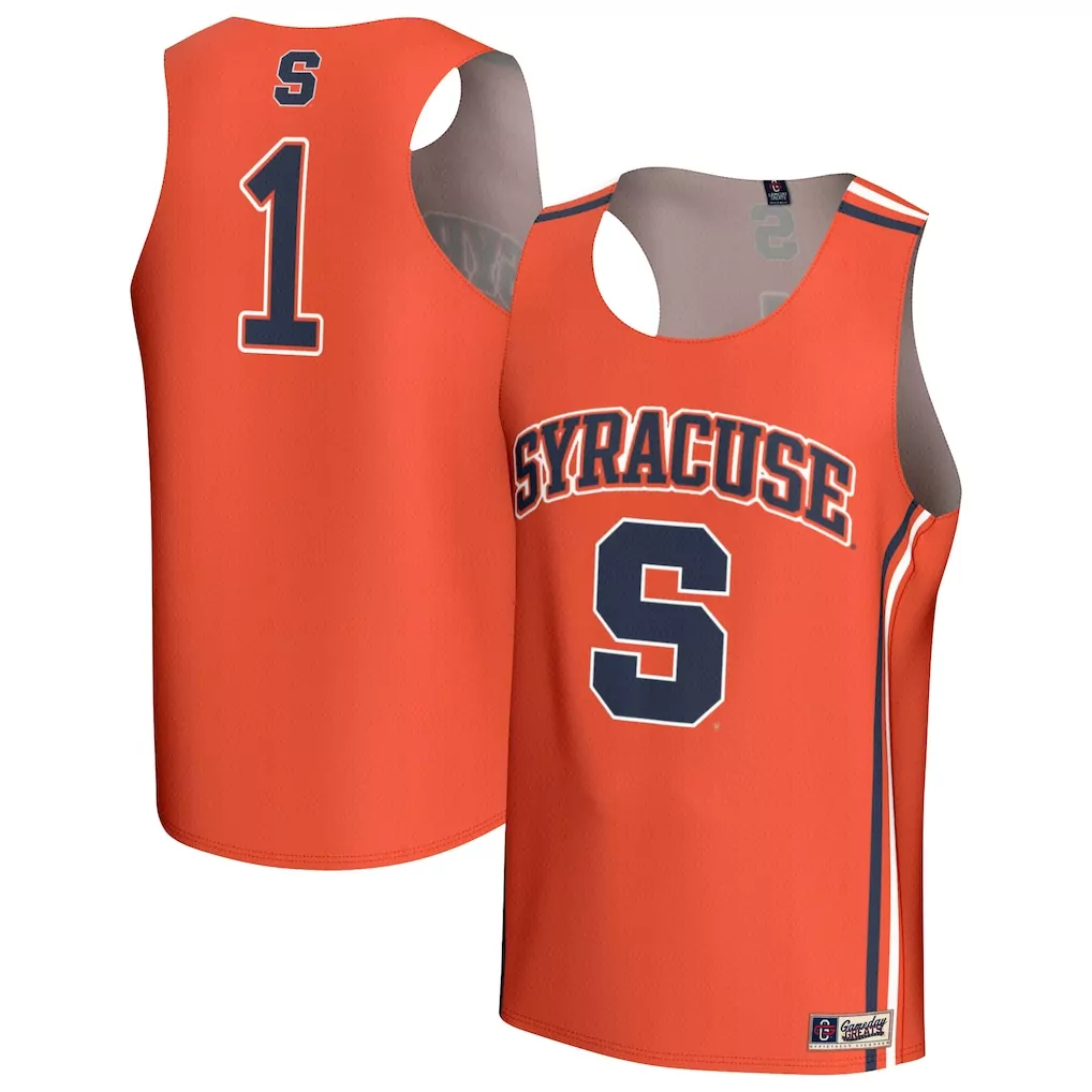 1 syracuse orange gameday greats unisex lightweight collegiate basketball fashion jersey orange