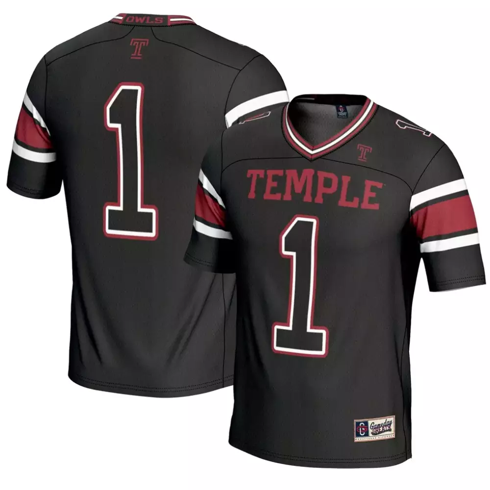 Temple Owls Gameday Greats Youth Endzone Football Jersey | Black | Game Day Fan Gear | For Men, Women & Youth