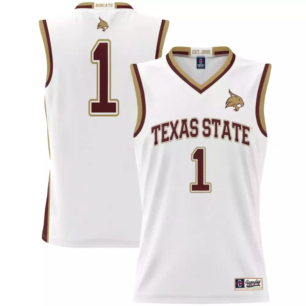 1 texas state bobcats gameday greats unisex lightweight basketball fashion jersey pink