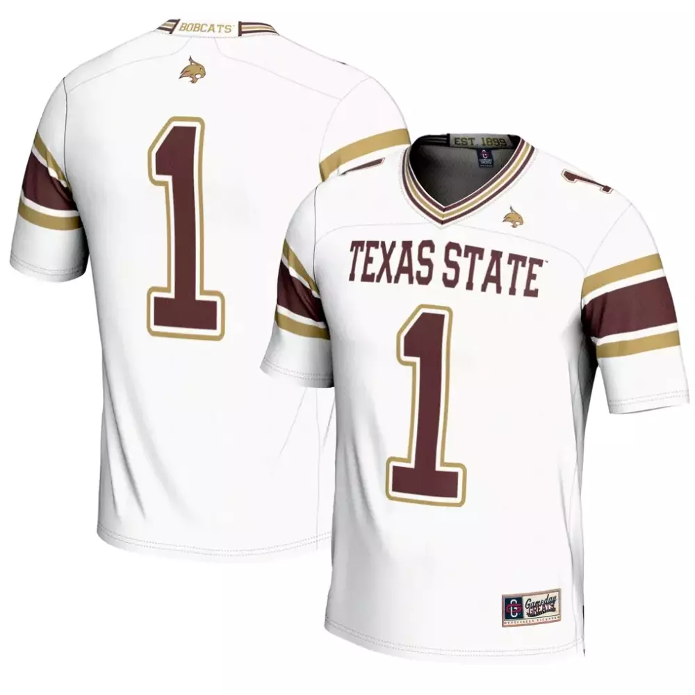 1 texas state bobcats gameday greats youth endzone football jersey black