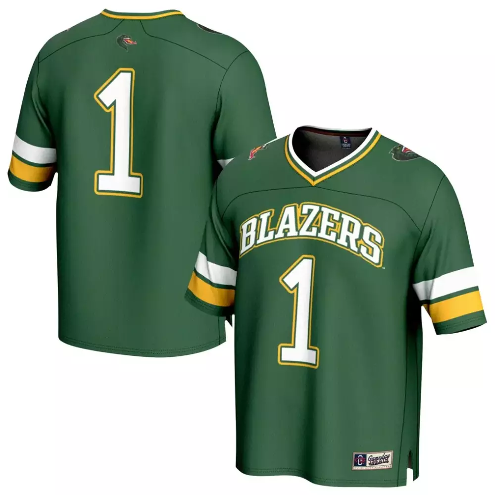 1 UAB Blazers Gameday Greats Youth Lightweight Football Jersey | Green Color | For Young Fans