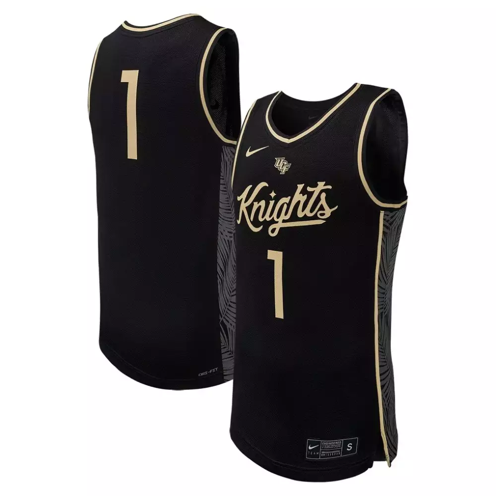 1 ucf knights nike replica basketball jersey black