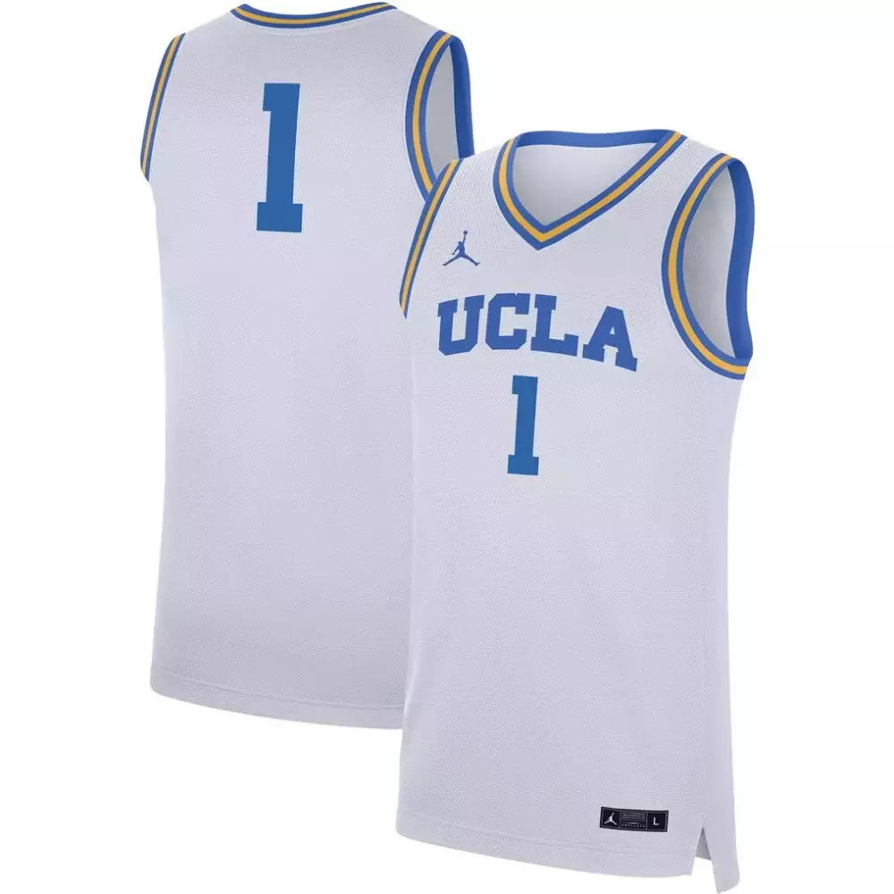 1 ucla bruins jordan brand replica jersey white