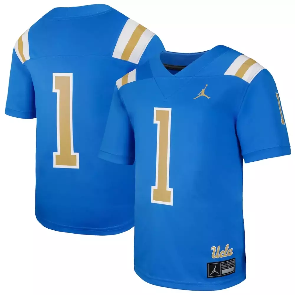 1 ucla bruins jordan brand youth untouchable football jersey blue