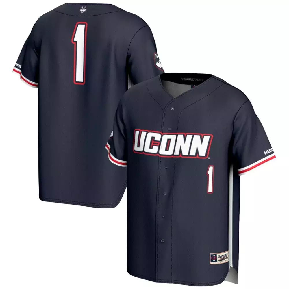 1 uconn huskies gameday greats lightweight baseball jersey navy