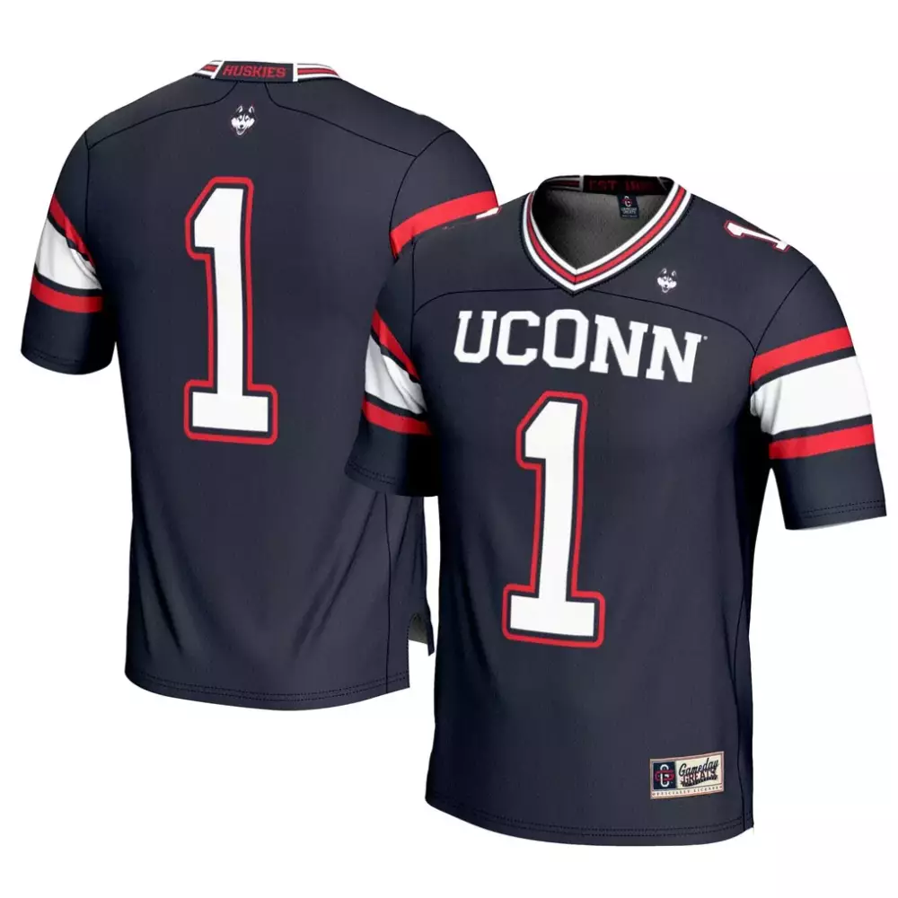 1 uconn huskies gameday greats youth football jersey navy