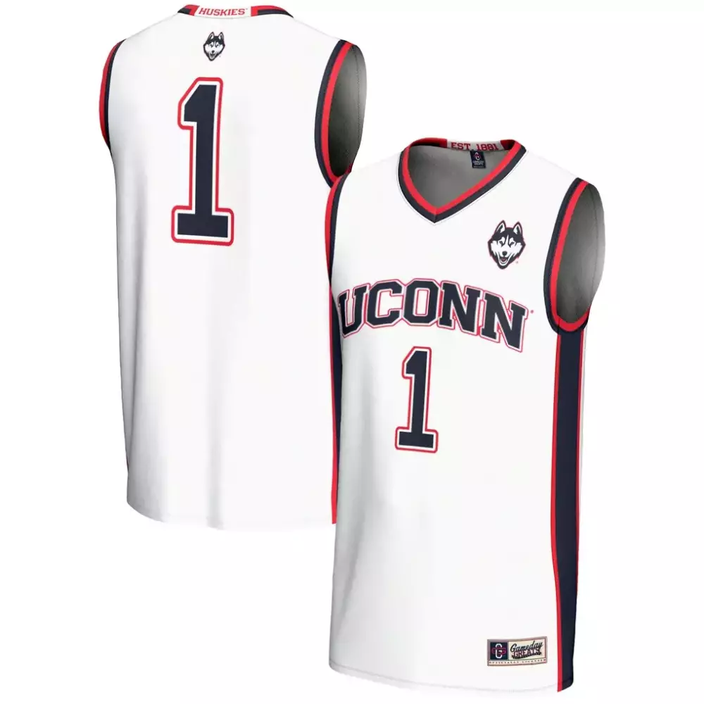 1 uconn huskies gameday greats youth lightweight basketball jersey white