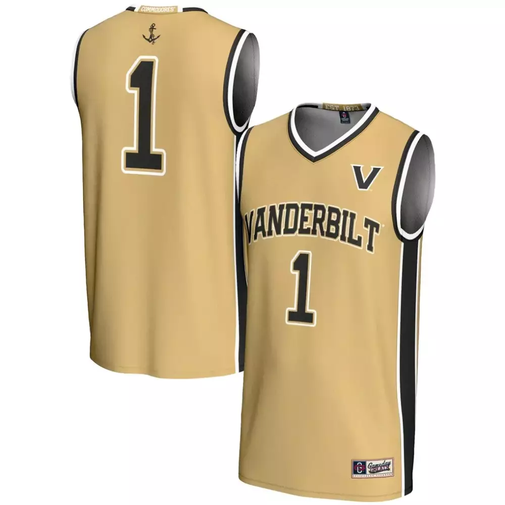 1 vanderbilt commodores gameday greats lightweight collegiate basketball jersey gold