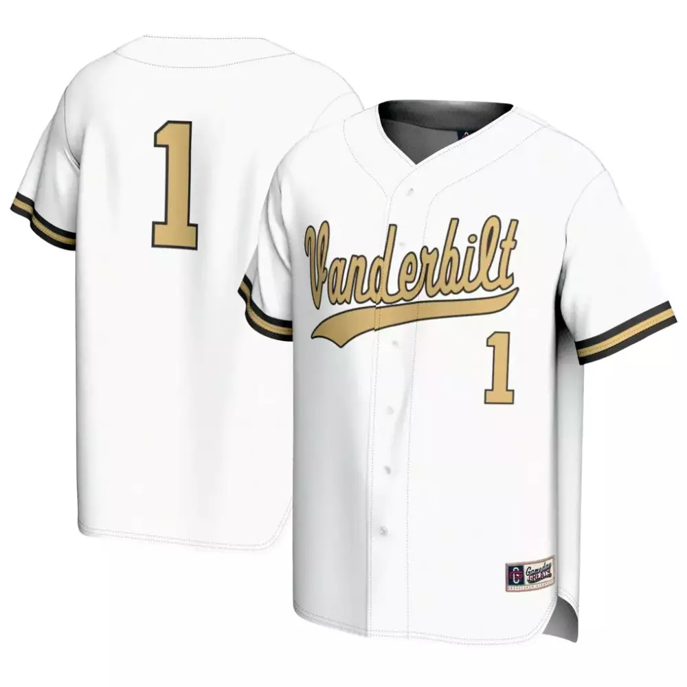 1 vanderbilt commodores gameday greats youth baseball lightweight fashion jersey white