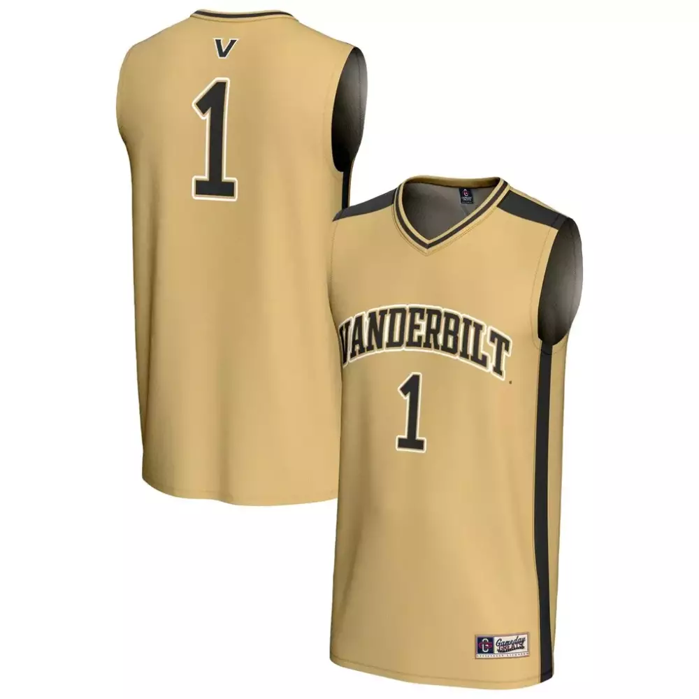 1 vanderbilt commodores gameday greats youth lightweight collegiate basketball fashion jersey gold
