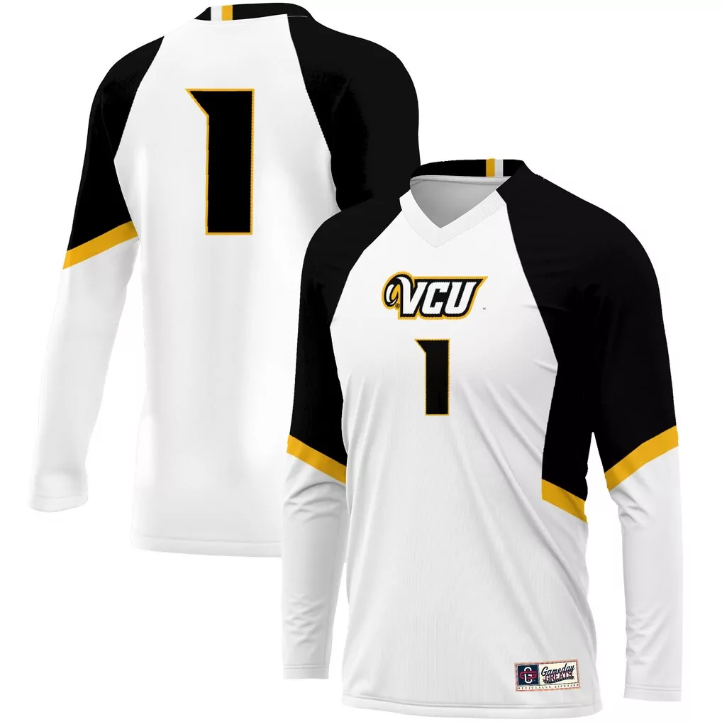 1 vcu rams gameday greats youth men s soccer lightweight fashion jersey white
