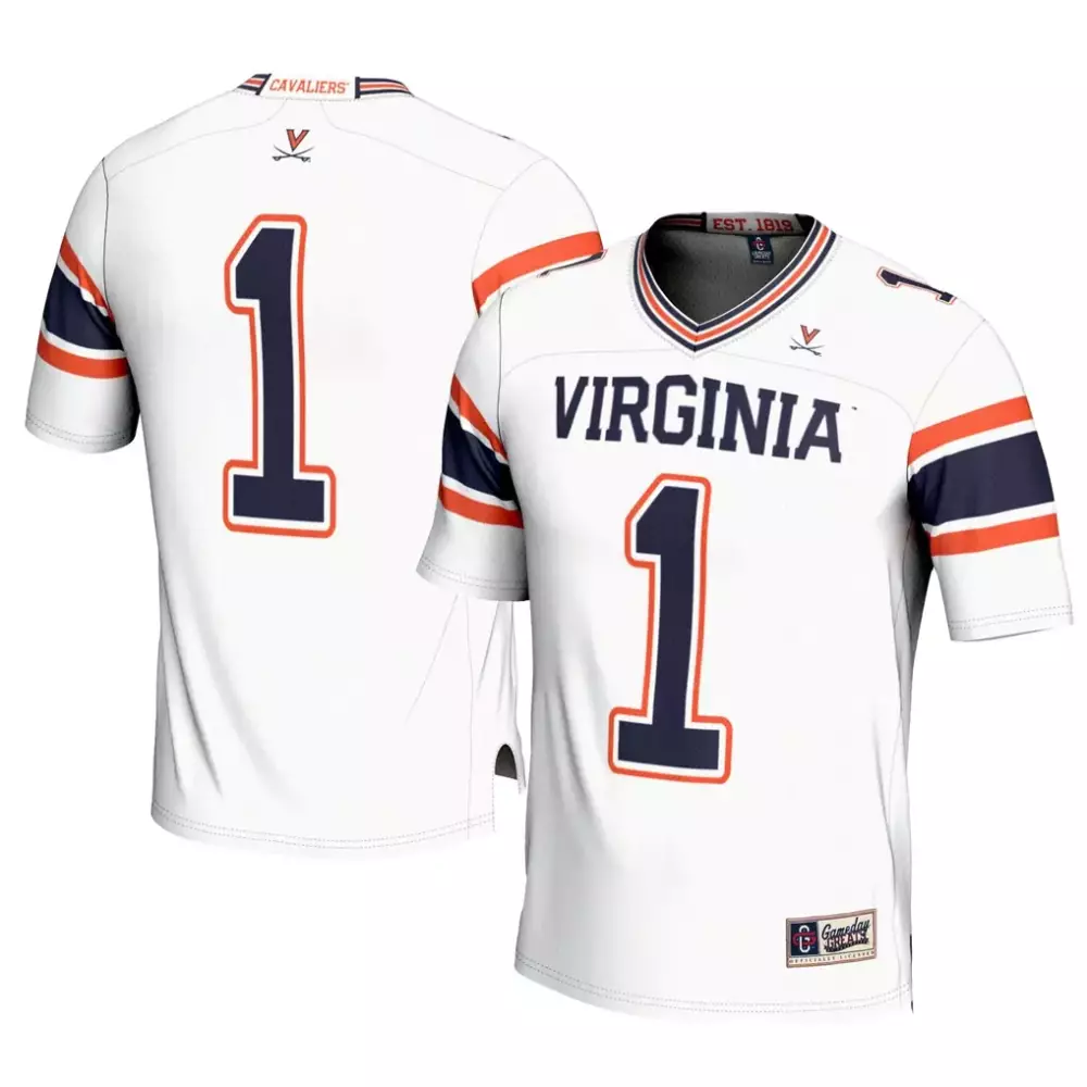 1 virginia cavaliers gameday greats football jersey white
