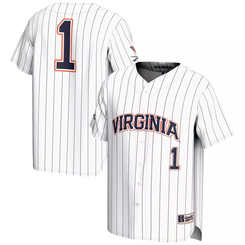 1 virginia cavaliers gameday greats youth lightweight baseball jersey white