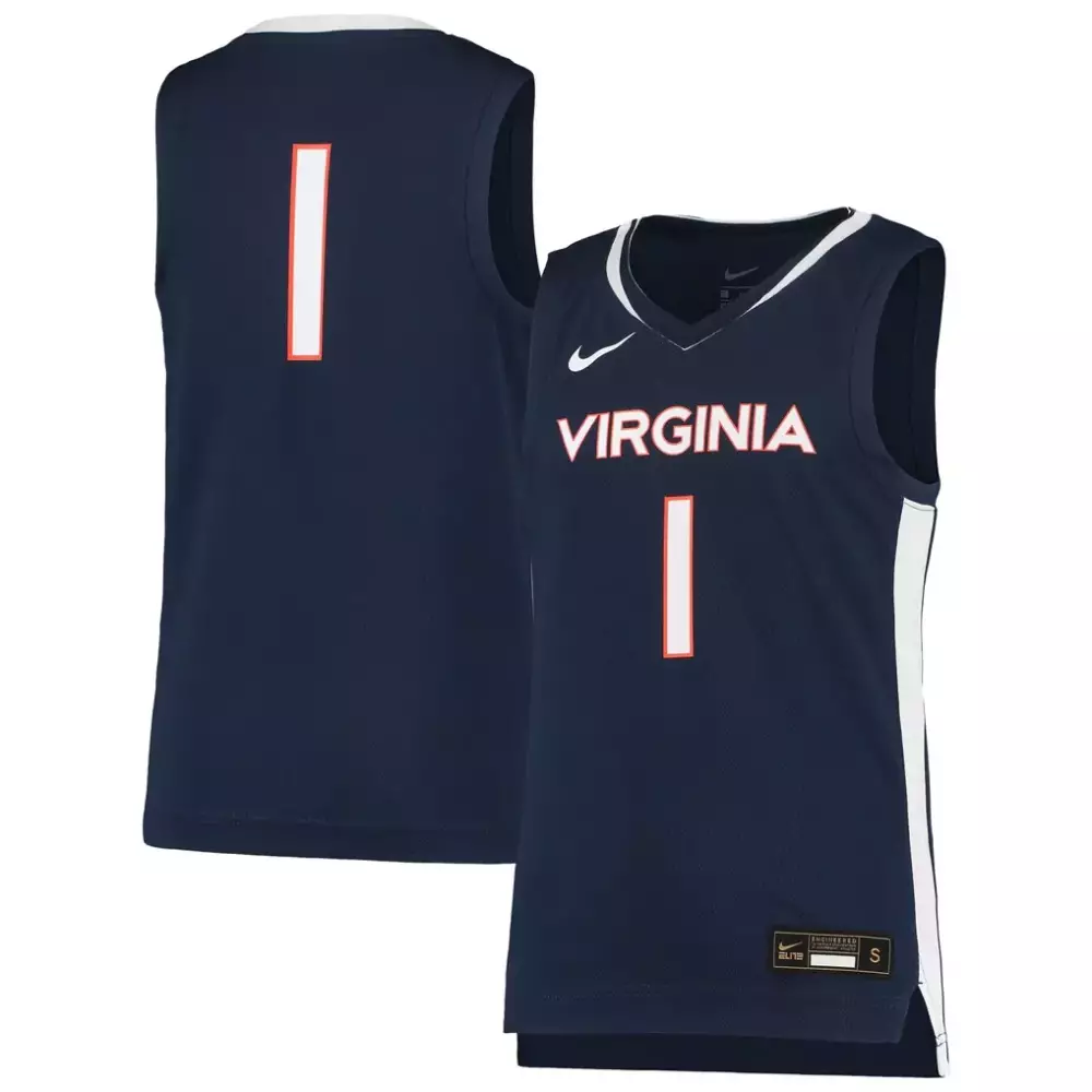 1 virginia cavaliers nike untouchable football jersey navy