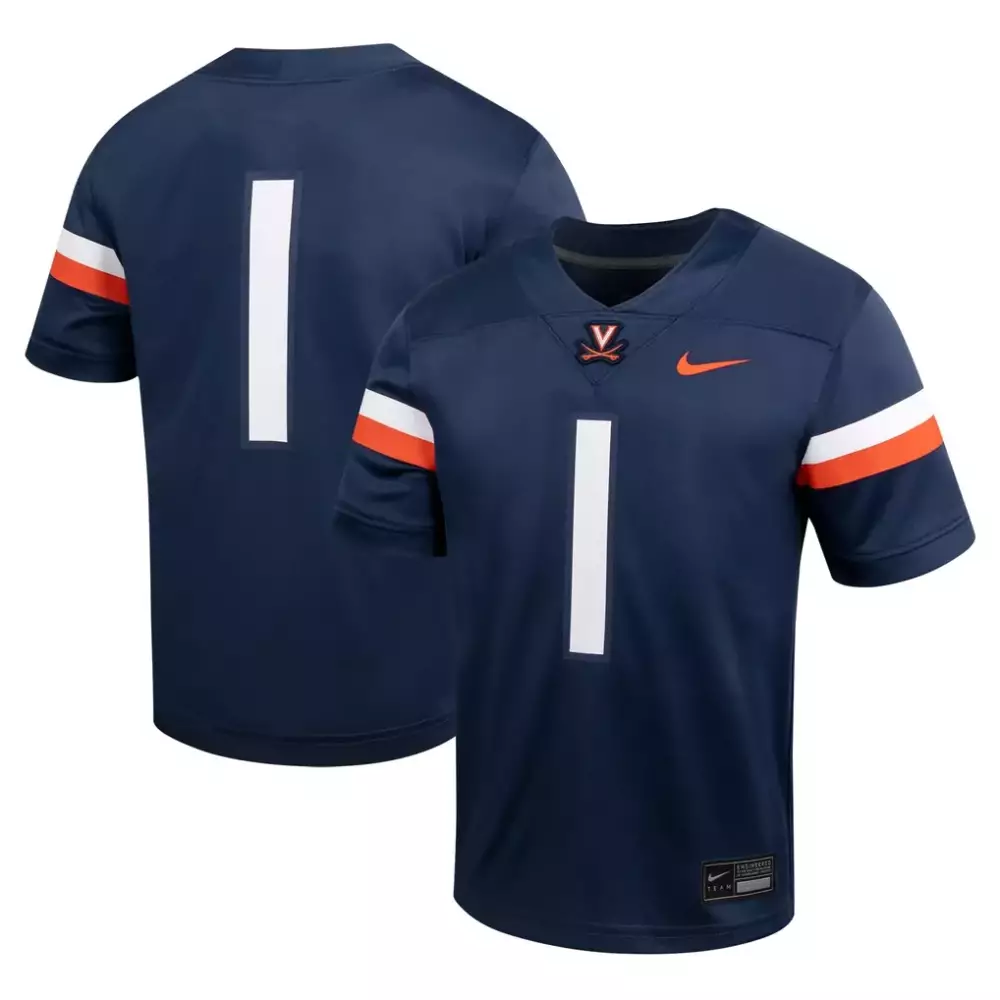 1 virginia cavaliers nike untouchable football jersey navy