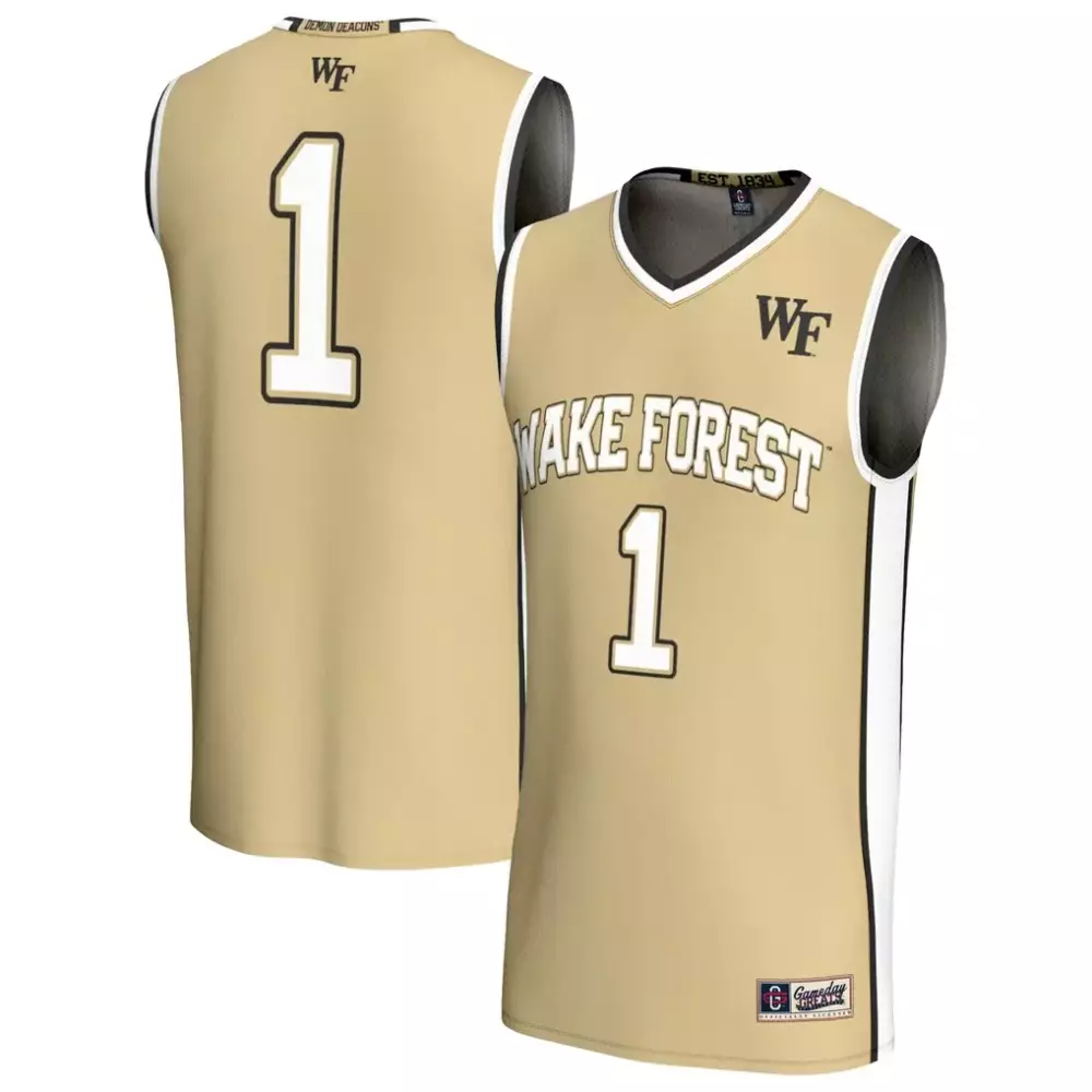 1 wake forest demon deacons gameday greats unisex collegiate football fashion jersey black