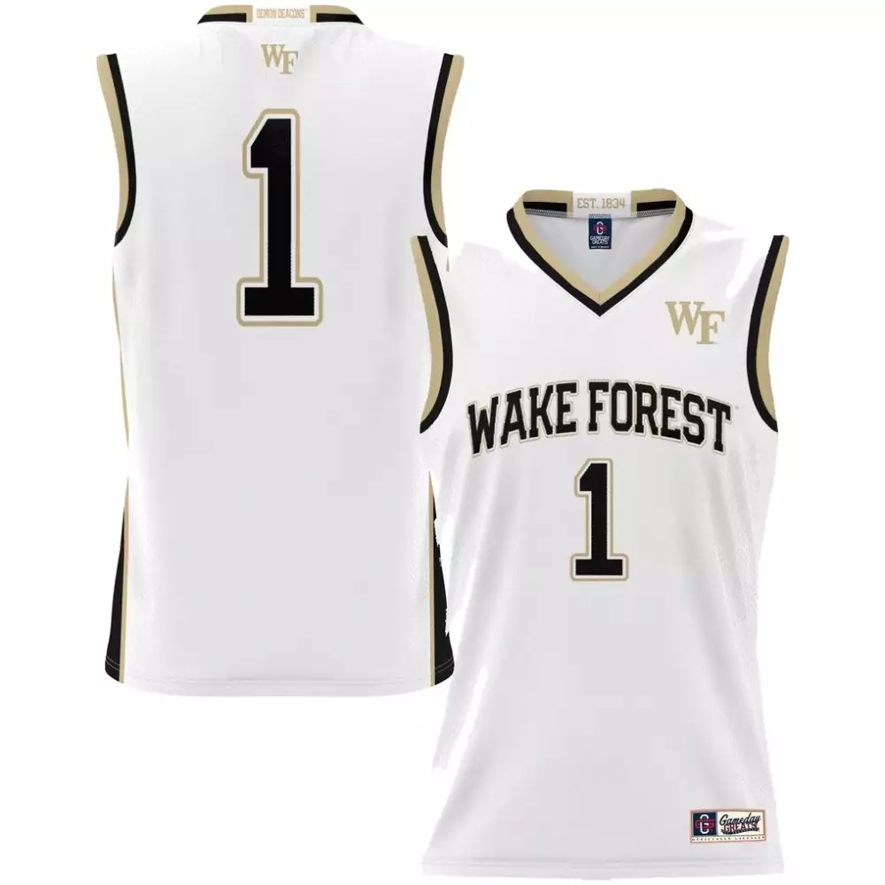 1 wake forest demon deacons gameday greats unisex lightweight basketball jersey white