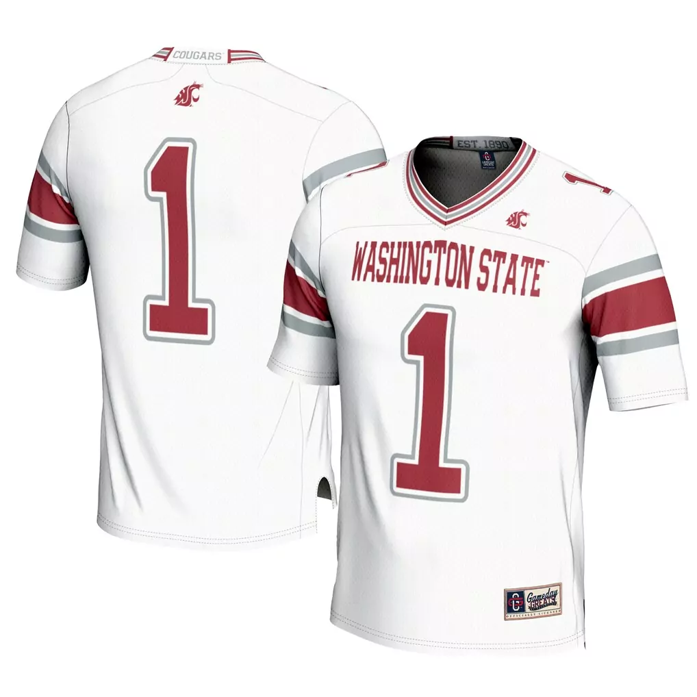 1 washington state cougars gameday greats football jersey crimson