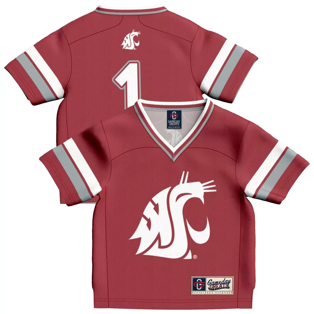 1 washington state cougars gameday greats football jersey crimson