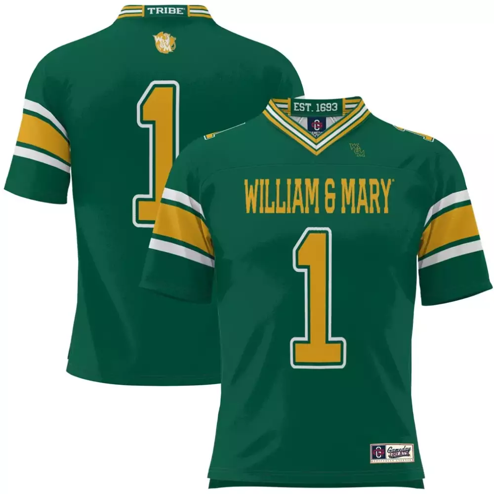 William & Mary Tribe Gameday Greats Youth Football Jersey | Green | Cool Fan Gear for Men, Women & Youth