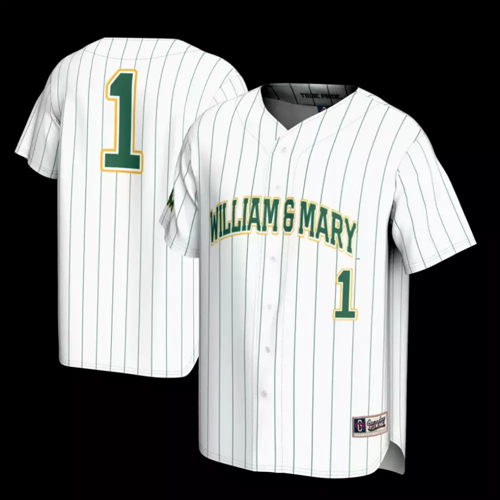 William & Mary Tribe Gameday Greats Youth Lightweight Baseball Jersey | White | Stylish Fan Gear for Men, Women & Youth