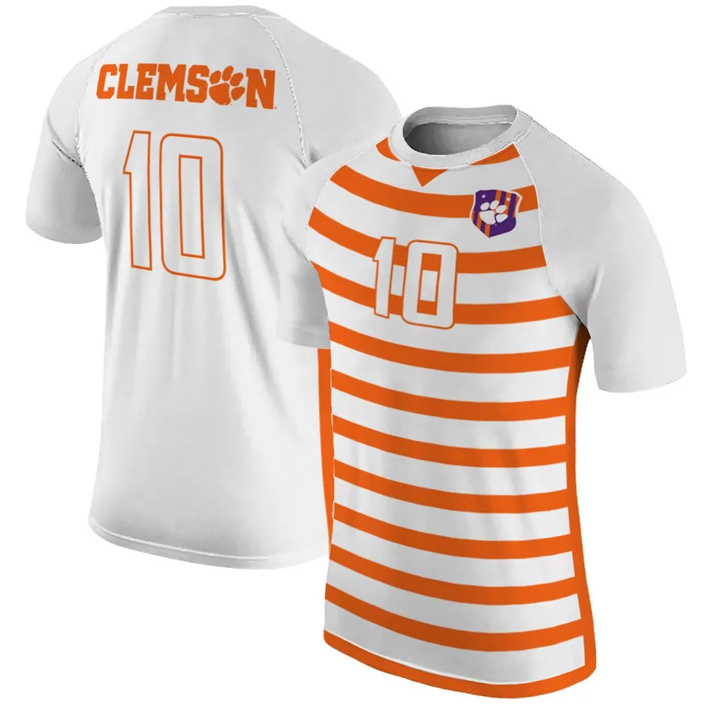 1 clemson tigers nike youth replica football jersey orange