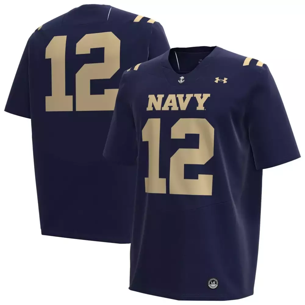 Navy Midshipmen 12 Stitched Vapor Jersey | 2024 Jolly Rogers Champions Gold | Premium Fan Gear | For Men, Women & Youth