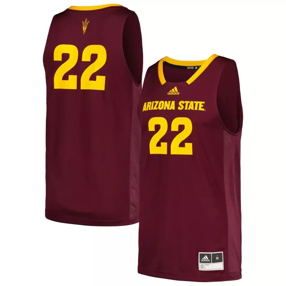 22 arizona state sun devils adidas swingman jersey maroon