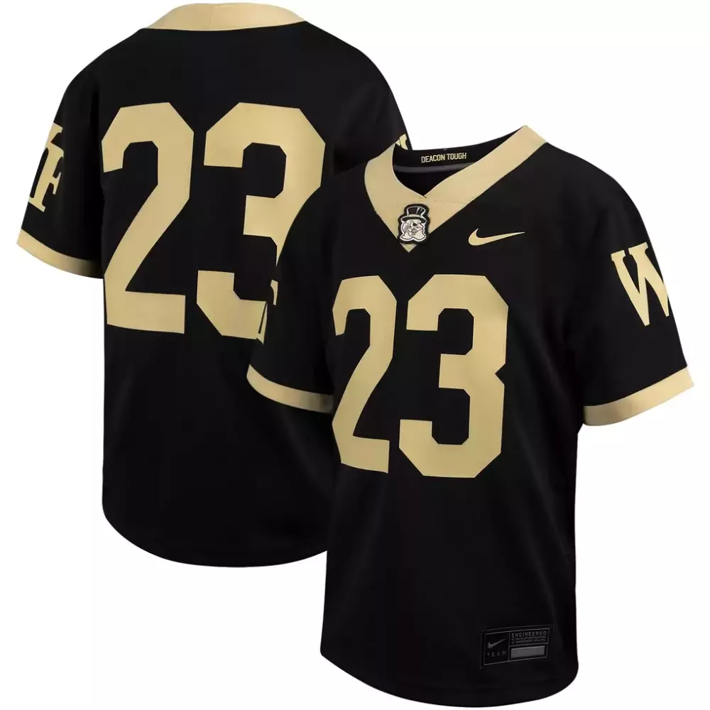 23 wake forest demon deacons nike youth untouchable replica game jersey black