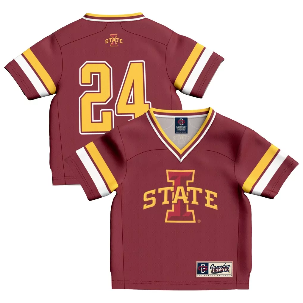 24 iowa state cyclones gameday greats toddler football fashion jersey cardinal
